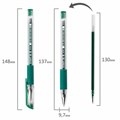Ручка гелевая с грипом STAFF "EVERYDAY" GP-194, ЗЕЛЕНАЯ, корпус прозрачный, узел 0,5 мм, линия письма 0,35 мм, 141825 141825