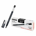 Ручки гелевые BRAUBERG X-WRITER 1800, УВЕЛИЧЕННАЯ ДЛИНА ПИСЬМА 1 800 м, ЧЕРНЫЕ, КОМПЛЕКТ 10 ШТУК, стандартный узел 0,5 мм, 144138 144138