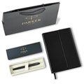 Ручка перьевая PARKER "IM Achromatic Black BT", ежедневник А5 черный, пакет, 880901 880901