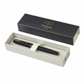 Ручка перьевая PARKER "IM Achromatic Black BT", черный матовый, нержавеющая сталь, синяя, 2127741 143767