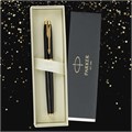 Ручка перьевая PARKER "IM Core Black Lacquer GT", ежедневник А5 черный, пакет, 880900 880900