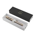 Ручка перьевая PARKER "IM Core Brushed Metal GT", серебристый матовый лак, позолота, синяя, 1931649 142540