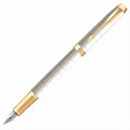 Ручка перьевая PARKER "IM Premium Pearl GT", корпус жемчужный лак, позолоченные детали, синяя, 2143649 143856