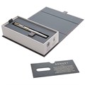 Ручка перьевая PARKER "Sonnet Core Stainless Steel GT", корпус серебристый, позолоченные детали, черная, 1931504 142361