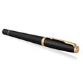 Ручка перьевая PARKER "Urban Core Muted Black GT", черный матовый лак, позолота, синяя, 1931593 142576