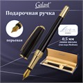 Ручка подарочная перьевая GALANT "LUDUS", корпус черный, детали золотистые, узел 0,8 мм, 143529 143529