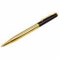 Ручка подарочная шариковая GALANT "ARROW GOLD", корпус черный/золотистый, детали золотистые, узел 0,7 мм, синяя, 143523 143523