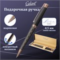 Ручка подарочная шариковая GALANT "COLLAGE", корпус черный/металлический, детали розовое золото, узел 0,7 мм, синяя, 143507 143507