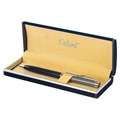 Ручка подарочная шариковая GALANT "Empire Blue", корпус синий с серебристым, хромированные детали, пишущий узел 0,7 мм, синяя, 140961 140961