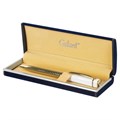 Ручка подарочная шариковая GALANT "Mont Pelerin", корпус золотистый с белым, золотистые детали, пишущий узел 0,7 мм, синяя, 141661 141661