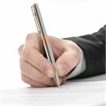 Ручка подарочная шариковая GALANT "NUANCE SILVER", корпус серебристый, детали розовое золото, узел 0,7 мм, синяя, 143520 143520