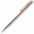 Ручка подарочная шариковая GALANT "NUANCE SILVER", корпус серебристый, детали розовое золото, узел 0,7 мм, синяя, 143520 143520