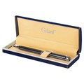 Ручка подарочная шариковая GALANT "Olympic Chrome", корпус хром с черным, хромированные детали, пишущий узел 0,7 мм, синяя, 140614 140614