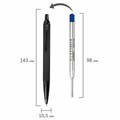 Ручка шариковая PARKER "IM Achromatic Black BT", черный матовый, нержавеющая сталь, синяя, 2127618 143769