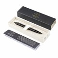 Ручка шариковая PARKER "IM Achromatic Black BT", черный матовый, нержавеющая сталь, синяя, 2127618 143769