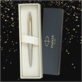 Ручка шариковая PARKER "Jotter Core Stainless Steel GT", ежедневник А5 коричневый, пакет, 880890 880890