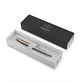 Ручка шариковая PARKER "Jotter Core Stainless Steel GT", корпус серебро, позолота, синяя, 1953182 142376