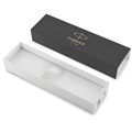 Ручка шариковая PARKER "Jotter Core Stainless Steel GT", корпус серебро, позолота, синяя, 1953182 142376