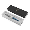 Ручка шариковая PARKER "Jotter Core Waterloo Blue CT", корпус голубой, детали хром, синяя, 1953191 142383