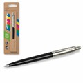 Ручка шариковая PARKER "Jotter Plastic CT", корпус черный, ежедневник А5 черный, золотой срез, пакет, 880894 880894