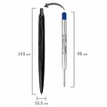 Ручка шариковая PARKER "Jotter XL Monochrome Black BT", корпус черный, нержавеющая сталь, синяя, 2122753 143763