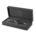 Ручка шариковая PARKER "Sonnet Core Matt Black GT", черный матовый лак, позолота, черная, 1931519 142359