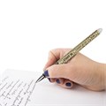 Ручка стираемая гелевая STAFF "College GP-200", ЧЕРНАЯ, хромированные детали, узел 0,5 мм, линия письма 0,35 мм, 142495 142495