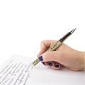 Ручка стираемая гелевая STAFF "College GP-200", ЧЕРНАЯ, хромированные детали, узел 0,5 мм, линия письма 0,35 мм, 142495 142495