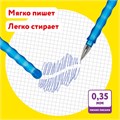 Ручки стираемые гелевые ЮНЛАНДИЯ "Горошек", НАБОР 2 штуки, СИНИЕ, + 4 сменных стержня, линия письма 0,35 мм, 143671 143671