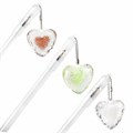 Ручка с подвеской шариковая ЮНЛАНДИЯ "Хрустальное сердце", детали ассорти, СИНЯЯ, пишущий узел 0,7 мм, 143792 143792