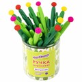Ручка фигурная шариковая ЮНЛАНДИЯ "Кактус", мягкий силиконовый корпус, ассорти, СИНЯЯ, пишущий узел 0,7 мм, 143774 143774