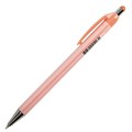 Ручка шариковая автоматическая BRAUBERG "Stripes Pastel", СИНЯЯ, корпус ассорти, пишущий узел 0,5 мм, линия письма 0,3 мм, 144220 144220