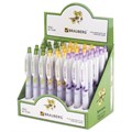 Ручка шариковая автоматическая с грипом BRAUBERG "Herb Time", СИНЯЯ, корпус ассорти, узел 0,7 мм, линия письма 0,35 мм, 141286 141286