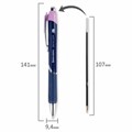 Ручка шариковая автоматическая с грипом BRAUBERG DELTA CLIP, СИНЯЯ, ассорти, узел 0,7 мм, линия письма 0,35 мм,144201 144201