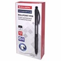 Ручка шариковая автоматическая с грипом BRAUBERG OFFICE STYLE, ЧЕРНАЯ, узел 0,7 мм, линия 0,35 мм, тонированный корпус, 144212 144212