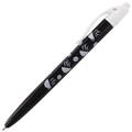 Ручка шариковая масляная автоматическая BRAUBERG BLACK&WHITE "Coffee", СИНЯЯ, узел 0,7 мм, линия письма 0,35 мм, 142659 142659
