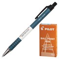 Ручка шариковая масляная автоматическая PILOT, СИНЯЯ, корпус синий, узел 0,7 мм, линия письма 0,32 мм, BPRK-10M 141862