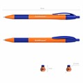 Ручка шариковая масляная автоматическая с грипом ERICH KRAUSE "U-209 Orange", СИНЯЯ, узел 1,0 мм, линия письма 0,3 мм, 47593 143899