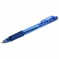 Ручка шариковая масляная автоматическая с грипом PENTEL (Япония) "Fine Line", СИНЯЯ, линия письма 0,27 мм, BK417-CN 142665