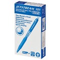 Ручка шариковая масляная автоматическая с грипом UNI (Япония) "JetStream", СИНЯЯ, узел 0,7 мм, линия письма 0,35 мм, SXN-101-07, SXN-101-07 BLUE 142594