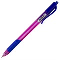 Ручка шариковая масляная автоматическая с грипом ЮНЛАНДИЯ COLOR MIX, СИНЯЯ, 0,7 мм, линия письма 0,35 мм, 143239 143239