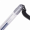 Ручка шариковая настольная BRAUBERG "Counter Pen", СИНЯЯ, пружинка, корпус серебристый, 0,5 мм, 143258 143258