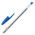 Ручка шариковая BIC "Cristal", СИНЯЯ, корпус прозрачный, узел 1 мм, линия письма 0,32 мм, 847898 140053