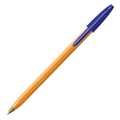 Ручка шариковая BIC "Orange", СИНЯЯ, корпус оранжевый, узел 0,8 мм, линия письма 0,3 мм, 8099221 140057