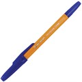 Ручка шариковая BRAUBERG "Carina Orange", СИНЯЯ, корпус оранжевый, узел 1 мм, линия письма 0,5 мм, 141668 141668