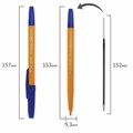 Ручка шариковая BRAUBERG "Carina Orange", СИНЯЯ, корпус оранжевый, узел 1 мм, линия письма 0,5 мм, 141668 141668
