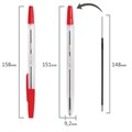 Ручка шариковая BRAUBERG "Line", КРАСНАЯ, корпус прозрачный, узел 1 мм, линия письма 0,5 мм, 141341 141341