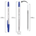 Ручка шариковая BRAUBERG "Line", СИНЯЯ, корпус прозрачный, узел 1 мм, линия письма 0,5 мм, 141097 141097