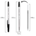 Ручка шариковая BRAUBERG "Line", ЧЕРНАЯ, корпус прозрачный, узел 1 мм, линия письма 0,5 мм, 141098 141098