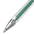 Ручка шариковая BRAUBERG "M-500 CLASSIC", ЗЕЛЕНАЯ, корпус прозрачный, узел 0,7 мм, линия письма 0,35 мм, 143447 143447